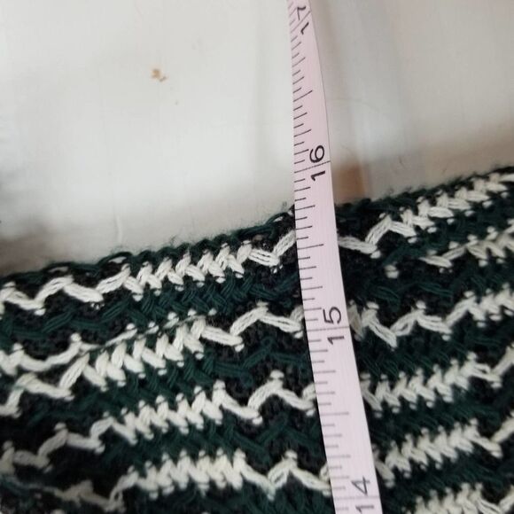 Zara Green Knit Surplice Asymmetrical Mini Dress - Picture 6 of 7